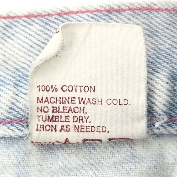 Vintage 80s LA Joe Jean Shorts Womens Large Blue Acid Denim High Rise Barrel Leg - Picture 8 of 8